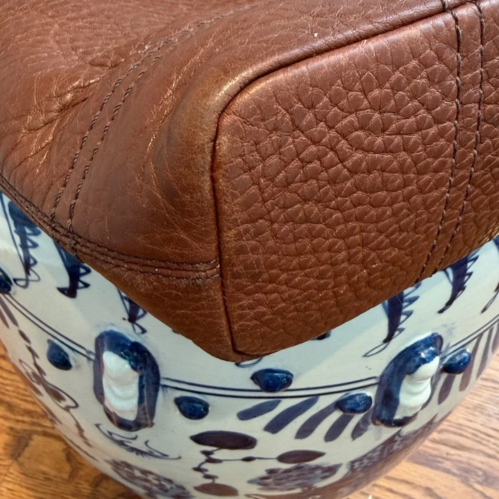 Vintage Coach Chelsea brown pebbled leather turn-lock hobo shoulder bag